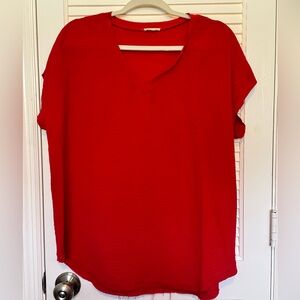 JODIFL Scarlet V-Neck Blouse